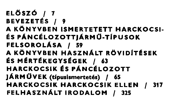 Harckocsik s pnclozott jrmvek tpusknyve