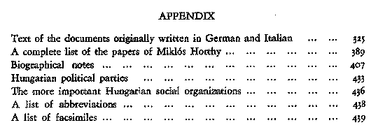 The confidential papers of Admiral Horthy