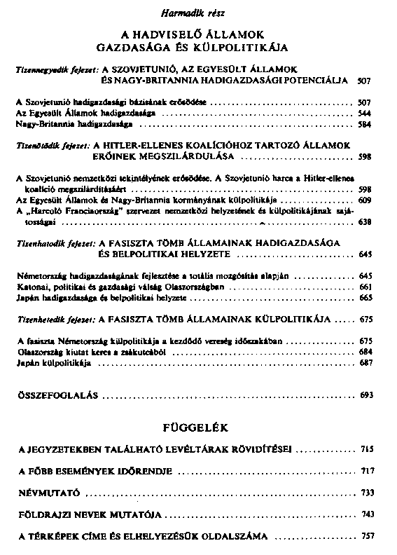 A msodik vilghbor trtnete : 1939 – 1945