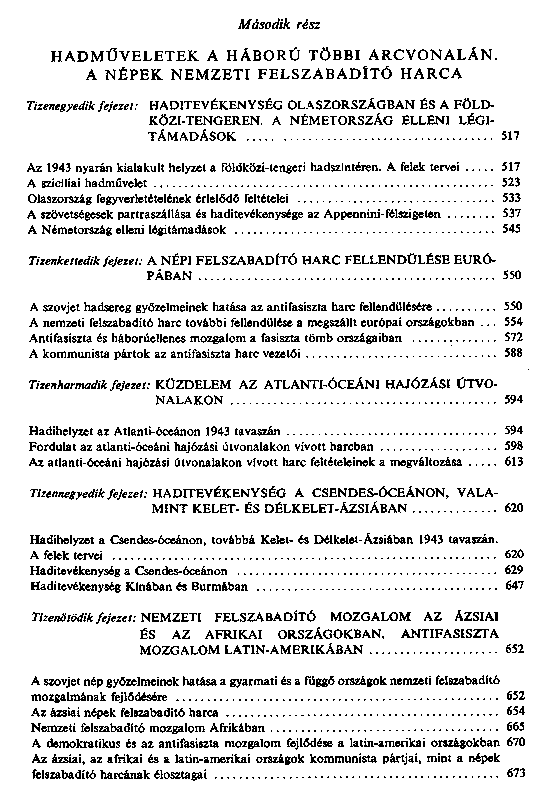 A msodik vilghbor trtnete : 1939 – 1945